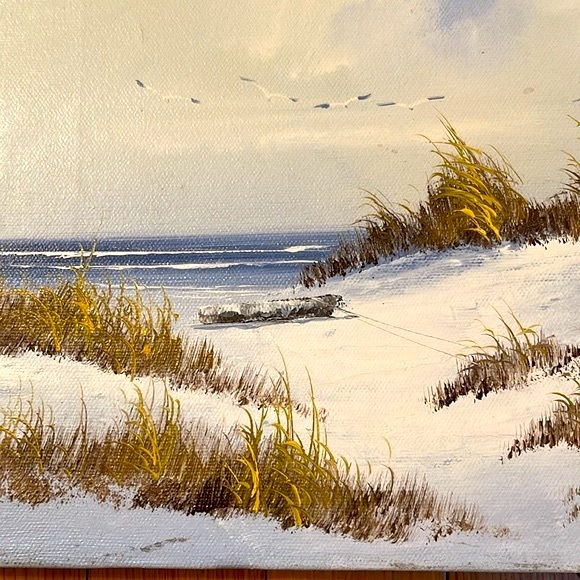 Seacoast Oil Painting on Canvas, 12x16 - Picture 9 of 13